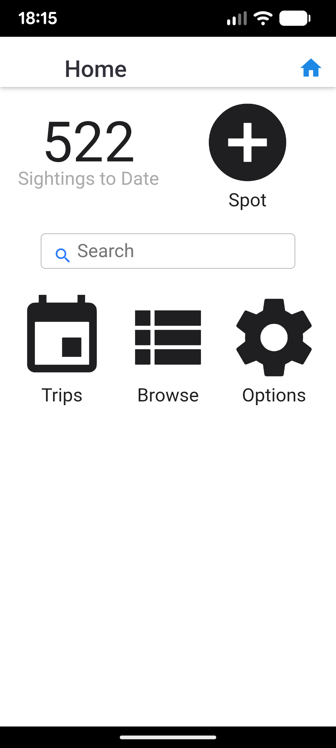 Trainspotter app on a phone